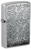 Zippo Vines Design Street Chrome 48726