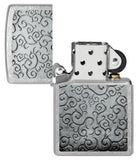 Zippo Vines Design Street Chrome 48726