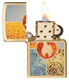 Zippo Elements of Earth Design High Polish Brass 48729