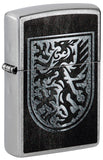Zippo Dragon Shield Design Street Chrome 48730