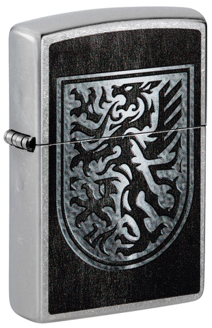 Zippo Dragon Shield Design Street Chrome 48730
