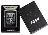 Zippo Dragon Shield Design Street Chrome 48730