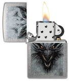 Zippo Dragon Design Linen Weave 48732