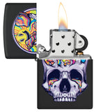 Zippo Skull Moon Design Black Matte 48737