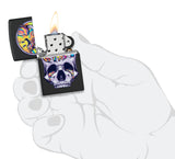 Zippo Skull Moon Design Black Matte 48737