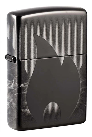 Zippo Flame 360 image design High Polish Black 48738