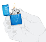 Zippo American Skull Design High Polish Blue 48739