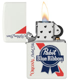 Zippo Pabst Blue Ribbon Design White Matte 48746
