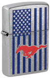 Zippo Ford Mustang American Flag Street Chrome 48754