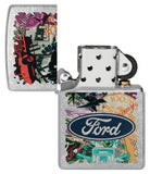 Zippo Ford Collage Street Chrome 48755
