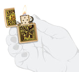 Zippo Tarot Card Brushed Brass 48758