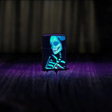 Zippo Sugar Skeleton Design Black Light Black Matte 48761