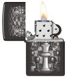 Zippo Chess Design High Polish Black 48762