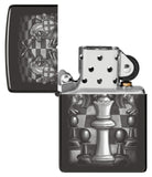 Zippo Chess Design High Polish Black 48762