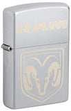 Zippo Dodge Ram Logo Engraved Satin Chrome 48763