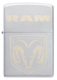 Zippo Dodge Ram Logo Engraved Satin Chrome 48763