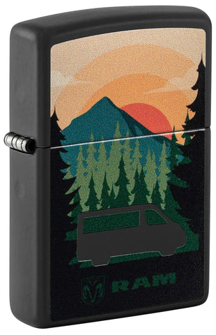 Zippo Dodge Ram Landscape Design Black Matte 48764
