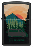 Zippo Dodge Ram Landscape Design Black Matte 48764