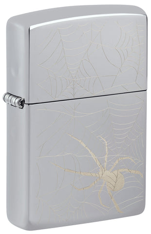 Zippo Spider Web Design High Polish Chrome 48767