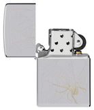 Zippo Spider Web Design High Polish Chrome 48767