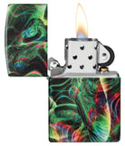 Zippo Psychedelic Swirl 540 Color Glow in the Dark Green 48774