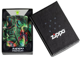 Zippo Psychedelic Swirl 540 Color Glow in the Dark Green 48774
