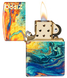 Zippo Mars Swirls Design 540 Fusion Tumbled Brass 48778