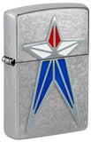 Zippo Star Emblem Street Chrome 48903