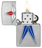 Zippo Star Emblem Street Chrome 48903