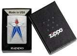 Zippo Star Emblem Street Chrome 48903
