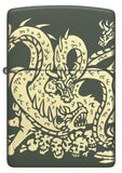 Zippo Dragon Design Green Matte 48907
