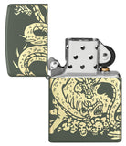 Zippo Dragon Design Green Matte 48907