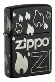 Zippo Design Black Matte with Chrome 48908