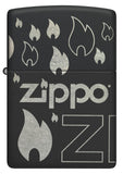 Zippo Design Black Matte with Chrome 48908