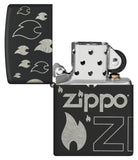 Zippo Design Black Matte with Chrome 48908
