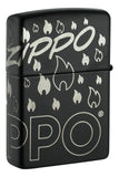 Zippo Design Black Matte with Chrome 48908