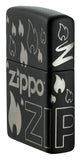 Zippo Design Black Matte with Chrome 48908
