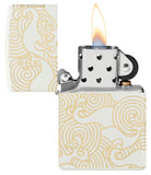 Zippo Waves Design White Matte 48909