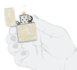 Zippo Waves Design White Matte 48909