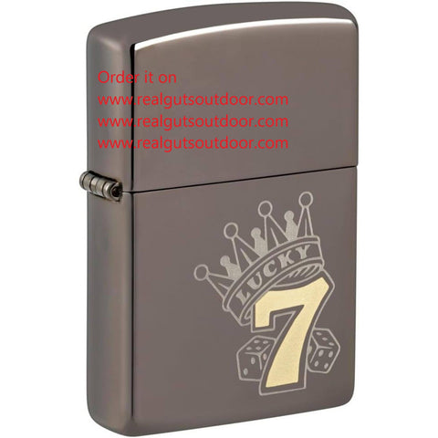 Zippo Lucky 7 Design Black Ice 48913