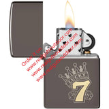 Zippo Lucky 7 Design Black Ice 48913
