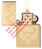 Zippo USA Eagle High Polish Brass 48915