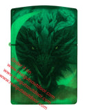 Zippo Dragon Design Glow in the Dark Green Matte 48934