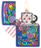Zippo Abstract Design Royal Blue Matte 48955