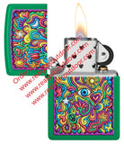Zippo Trippy Design Grass Green Matte 48957