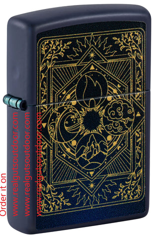Zippo Elements Design Navy Matte 48958