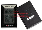 Zippo Subtle Motif of Intricate Scrollwork Color Image High Polish Black 48961