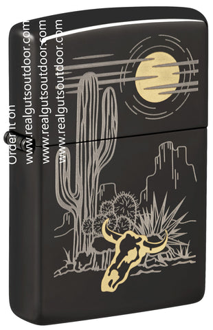Zippo Western Design High Polish Black 48968