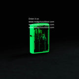 Zippo Carol Cavalaris Glow in The Dark White Brass Metal 48972