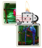 Zippo Carol Cavalaris Glow in The Dark White Brass Metal 48972